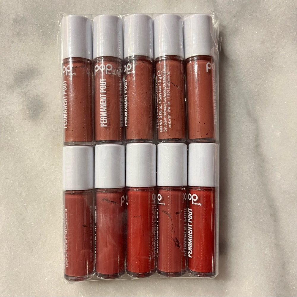 POP Beauty 10 Piece Mini Liquid Lip Color NWT